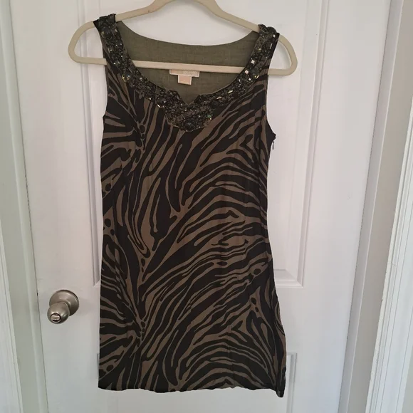 Michael Kors Zebra Print Dress, Size SP - Picture 2 of 9